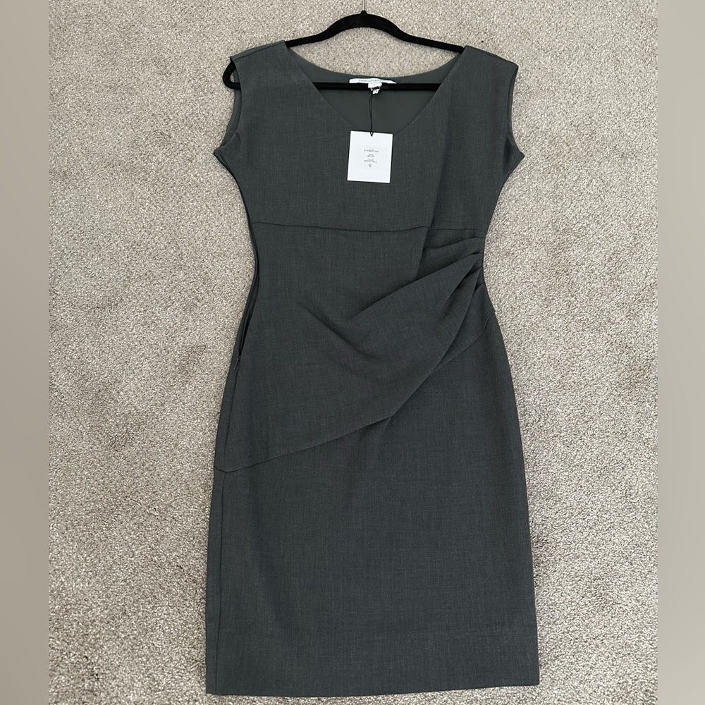 Diane Von Furstenberg NWT Bevin dress, size 6, colour is Night Fall (dark grey) - Picture 2 of 12